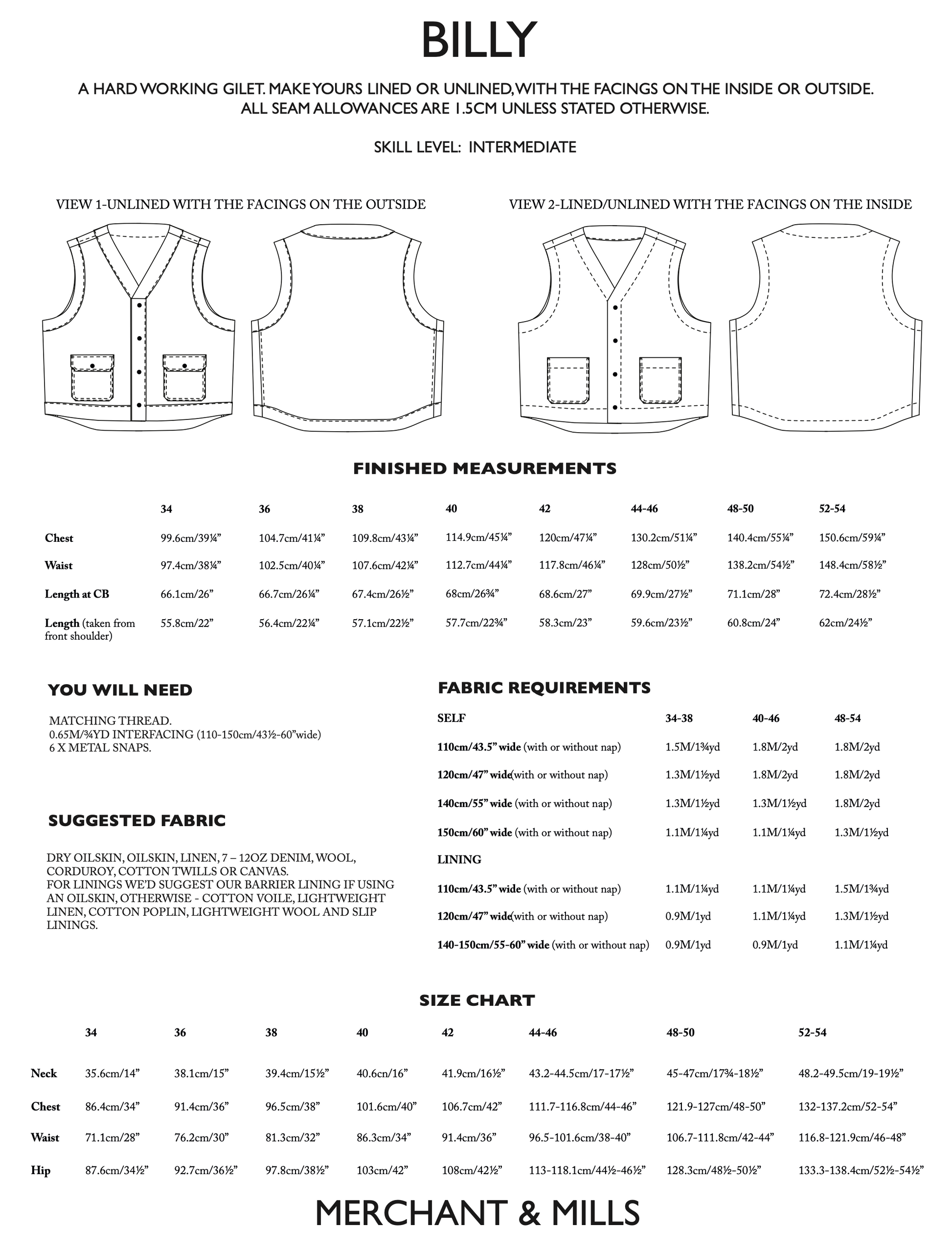 Merchant & Mills -  The Billy Vest
