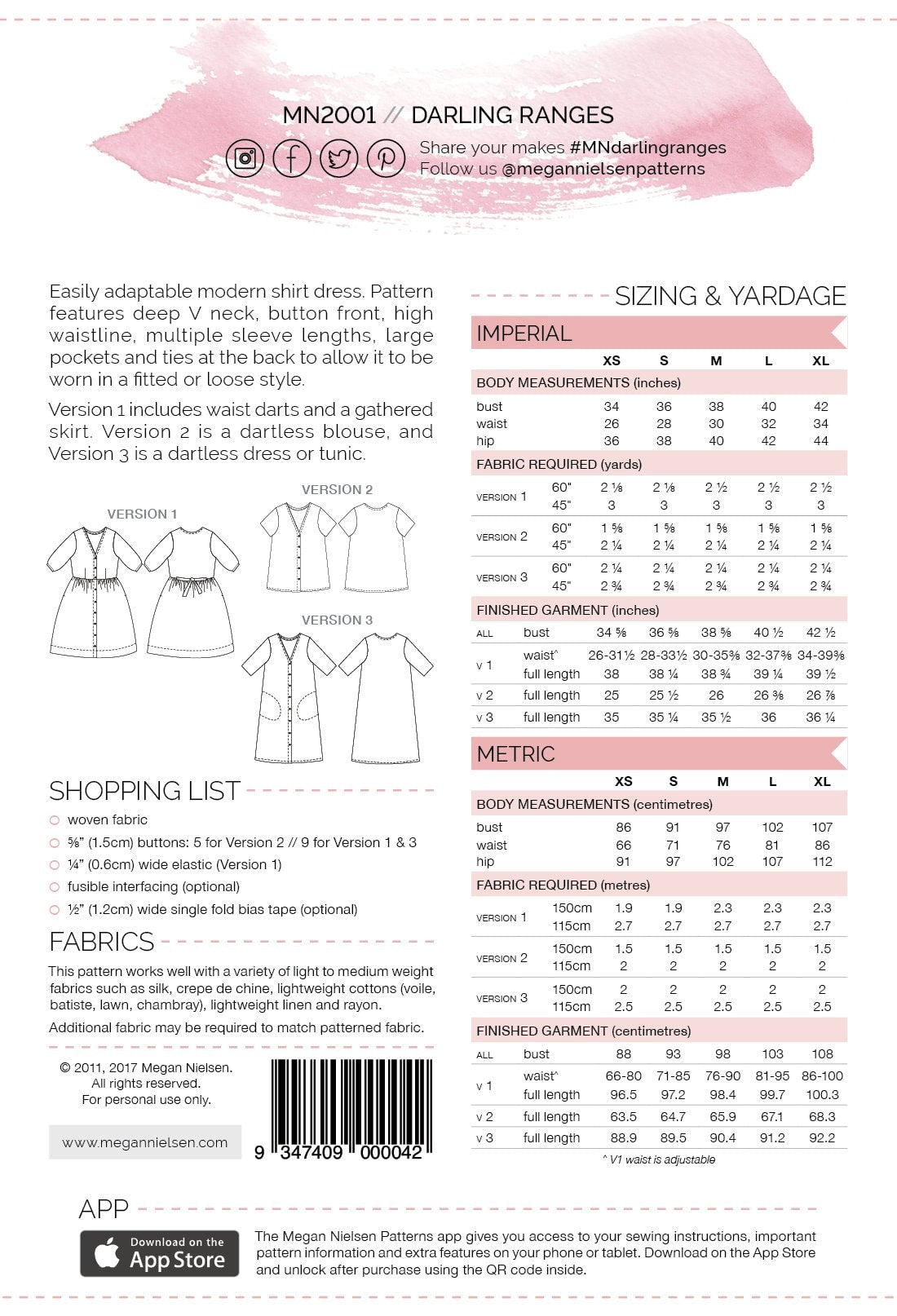 Megan Nielsen - Darling Ranges Dress and Blouse