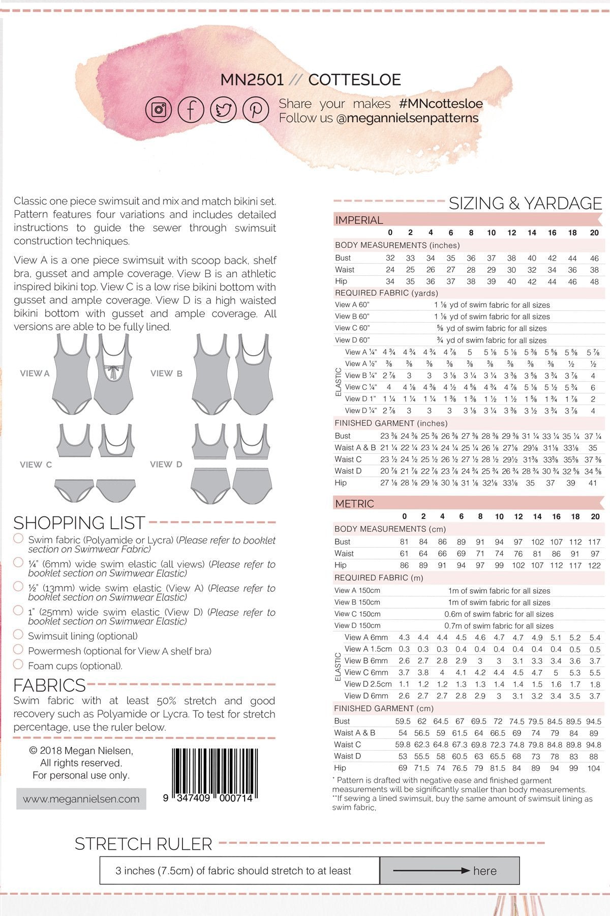 Megan Nielsen - Cottesloe Swimsuit